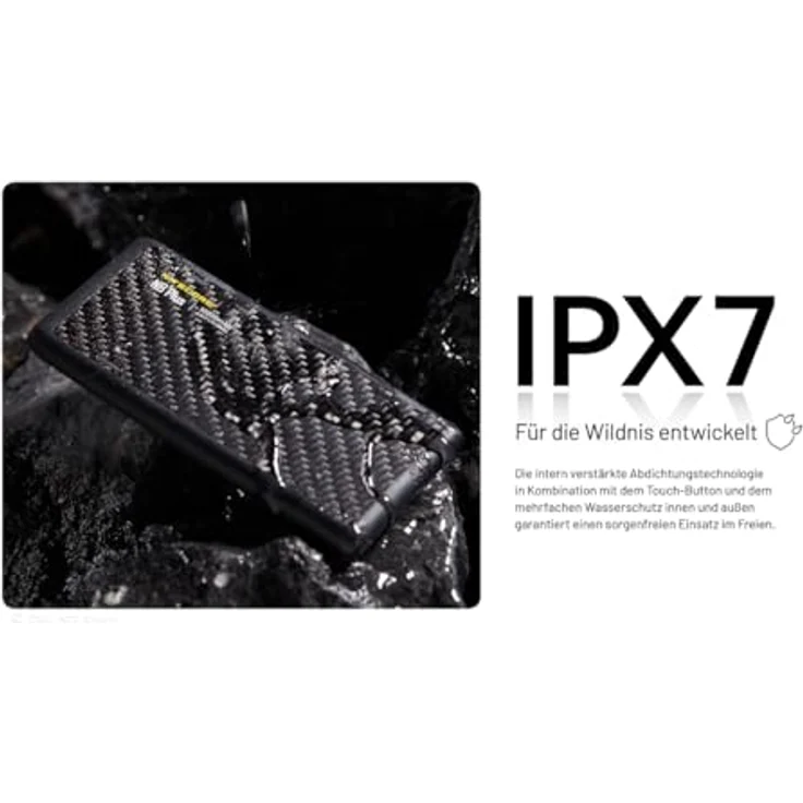 Nitecore Powerbank NB Plus, 10000mAh, Slim Line, ultraleicht, Carbon-Gehäuse, IPX7 wasserfest – Bild 3