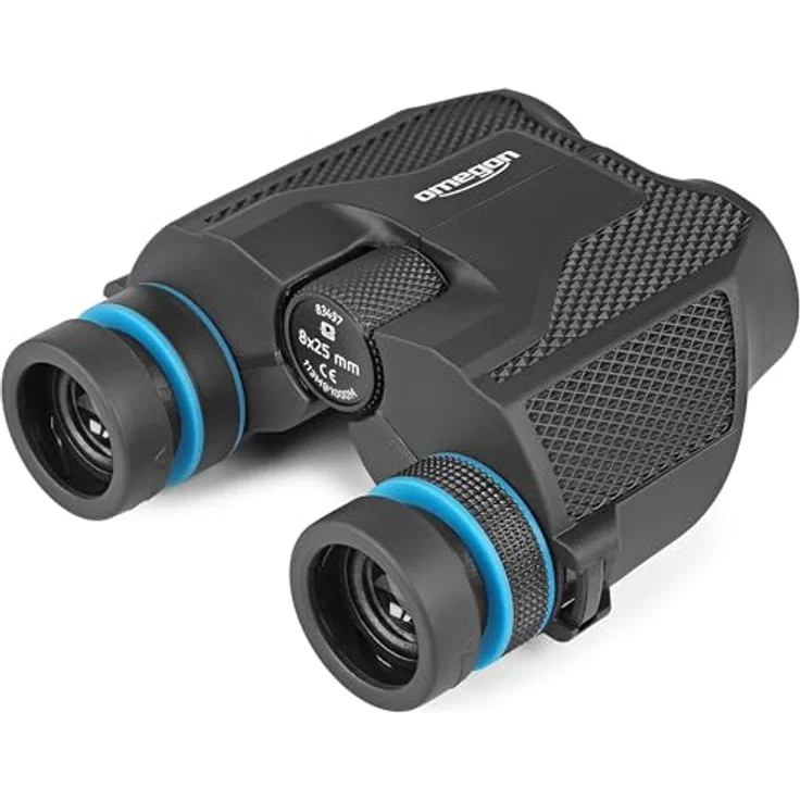Omegon Curiosity 8x25 Fernglas, kompaktes Outdoor-Fernglas mit rutschfester Gummiarmierung und vollvergüteter Optik – Bild 2
