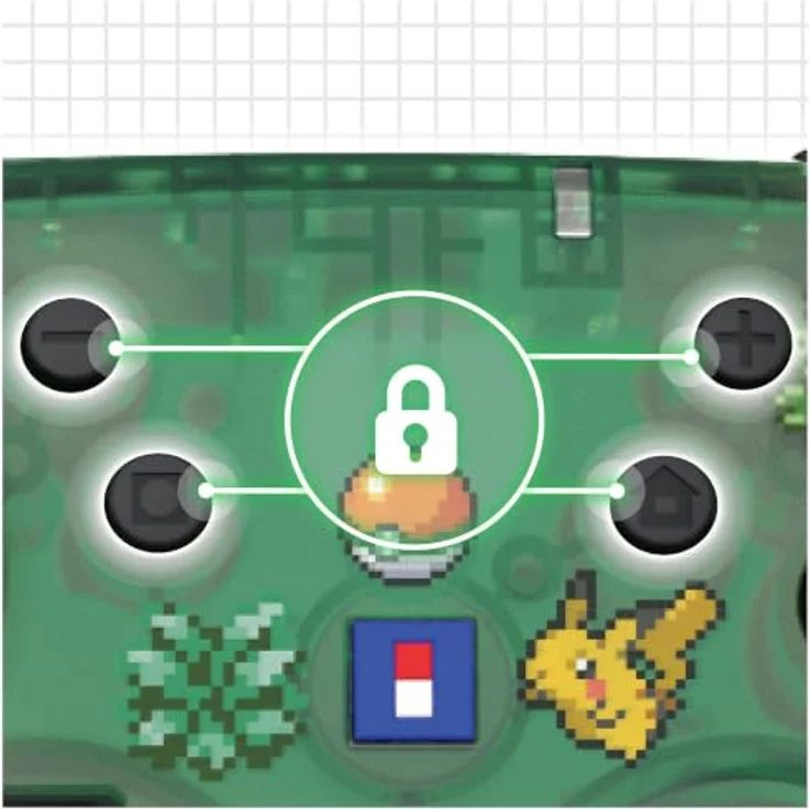 HORI PAD Turbo Wireless Controller - Pokémon Pixel Green - Kabelloser Gaming-Controller mit TMR-Sticks, Bewegungssensoren und bis zu 10 Stunden Akkulaufzeit für Nintendo Switch 2 – Bild 12