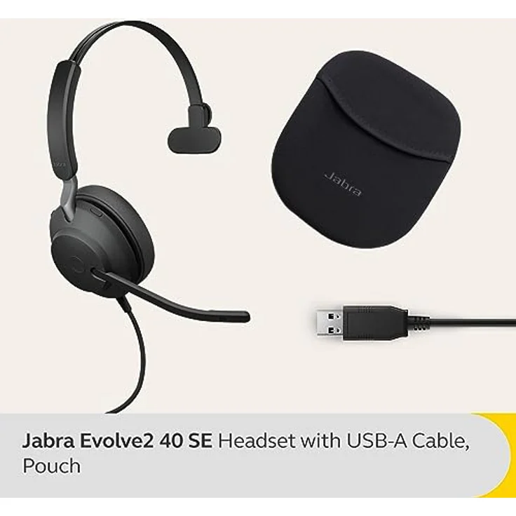 Jabra Evolve2 40 SE USB-A monaural UC Black – Bild 2