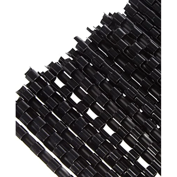 GENIE Plastikbinderücken 6 mm, A4, für 25 Blatt, 50 Stück schwarz, geeignet für Spiralbindegeräte – Bild 3