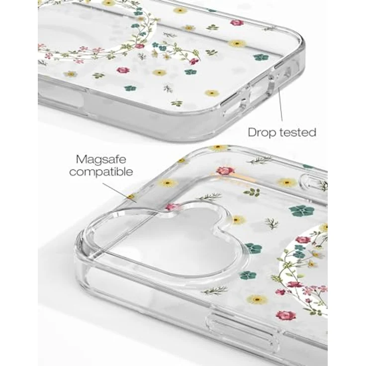 iDeal of Sweden Clear Case MagSafe für Apple iPhone 16, Transparent, Petite Floral, Versandkostenfrei – Bild 3