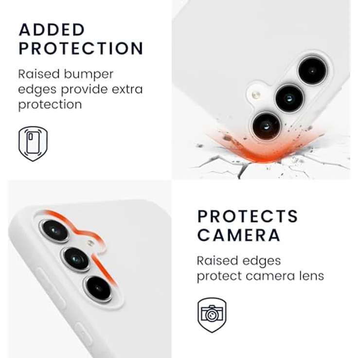 kwmobile Hülle für Samsung Galaxy A35, weiches TPU Silikon Case für kabelloses Laden, Weiß matt – Bild 3