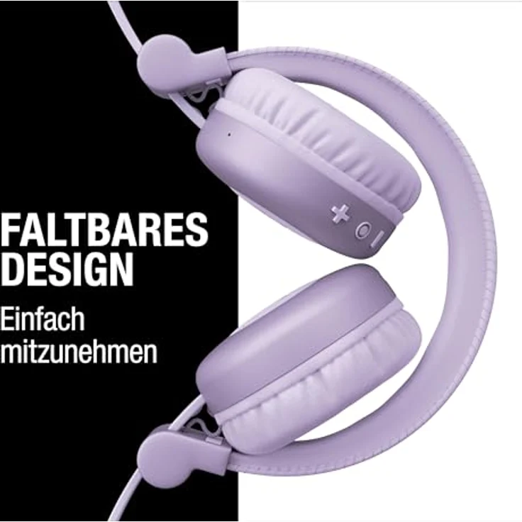 Fresh 'n Rebel Code Core, Bluetooth-Kopfhörer on-Ear, kabellos mit 30 Stunden Spielzeit, Mikrofon, Lautstärkeregler und faltbar, Dreamy Lilac 2 – Bild 4