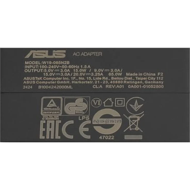 ASUS AC Adapter 65W 2P (Type C), Notebook Netzteil mit 65W Leistung, Schwarz, kompakt und leicht mit USB-C-Stecker – Bild 4