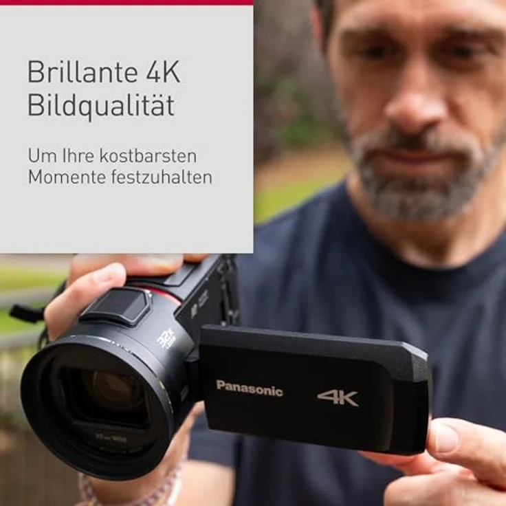 Panasonic HC-VX3E, Semiprofessioneller 4K Camcorder mit 24x optischem Zoom, F1.8-4 Objektiv, 5-Achsen O.I.S., Schwarz – Bild 5
