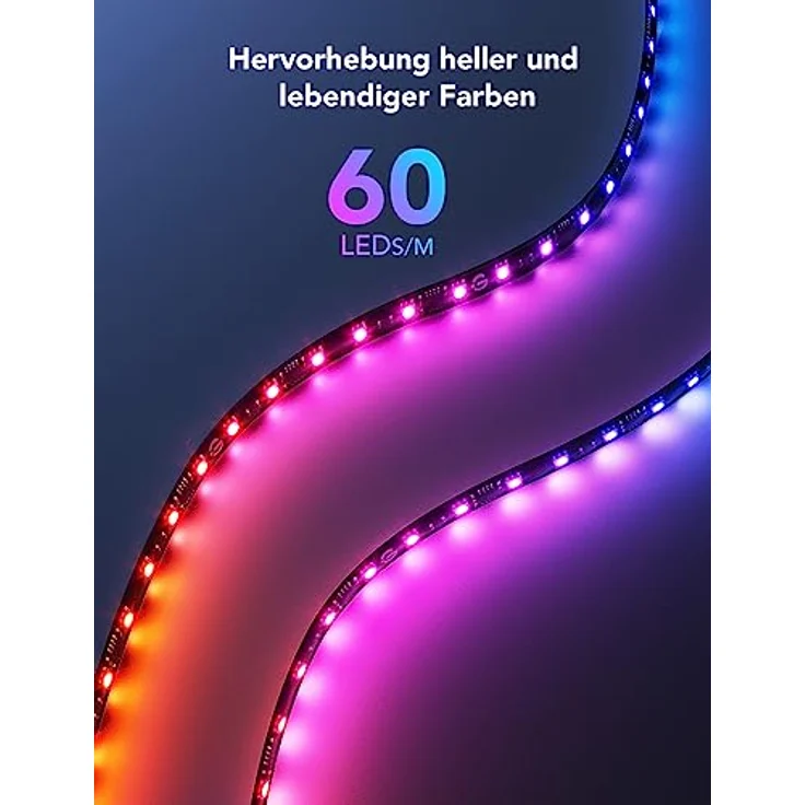 Govee Gaming LED Strip PC Hintergrundbeleuchtung, Smart RGBIC Wi-Fi LED Streifen für 27-34 Zoll PCs, Doppelte Lichtperlen mit 123 Szenenmodi, App-Steuerung，kompatibel mit Alexa und Google Assistant – Bild 4