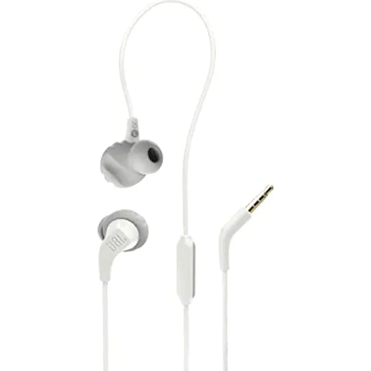 JBL Endurance Run 2 – Schweißresistenter In-Ear-Sport-Kopfhörer in Weiß – Mit integrierter Freisprechfunktion und Kabel – Bild 1