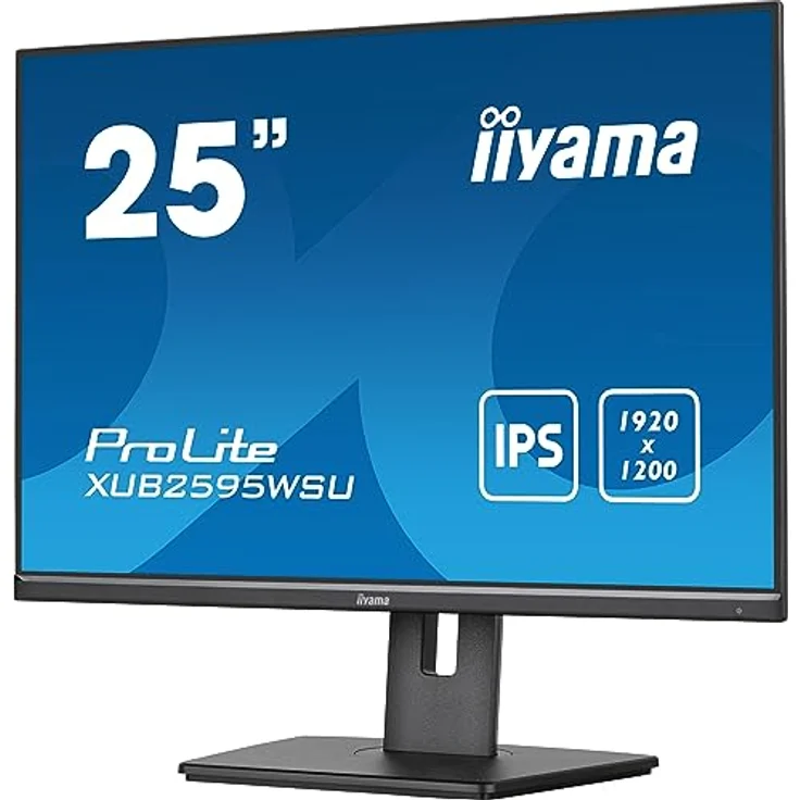 iiyama ProLite XUB2595WSU-B5 25" IPS LED-Monitor 16:10 VGA HDMI DP USB2.0 schwarz mit Höhenverstellung und Pivot – Bild 4