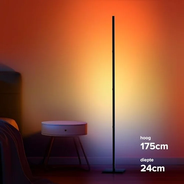 Calex Smart LED-Stehleuchte, faltbar WLAN CCT RGB, 16 Millionen Farben, dimmbar, auch als Wandleuchte nutzbar – Bild 4