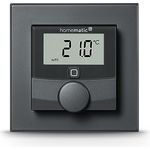 Homematic IP Smart Home Wandthermostat mit Luftfeuchtigkeitssensor, athrazit, digitales Thermostat Heizkörper/Fußbodenheizung App, Alexa, Google Assistant, Temperaturmessung, Energie sparen, 159820A0