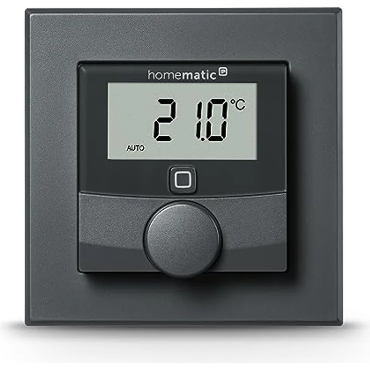 Homematic IP Smart Home Wandthermostat mit Luftfeuchtigkeitssensor, athrazit, digitales Thermostat Heizkörper/Fußbodenheizung App, Alexa, Google Assistant, Temperaturmessung, Energie sparen, 159820A0 – Bild 1