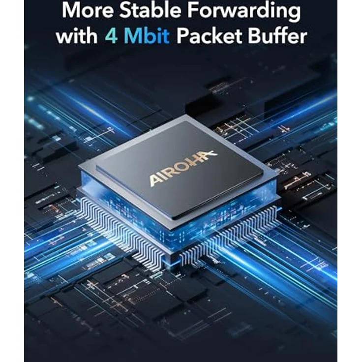 Cudy HS105, 5-Port 2,5 Gigabit Netzwerk Switch mit automatischer Geschwindigkeits- und Duplexerkennung, Schwarz – Bild 3