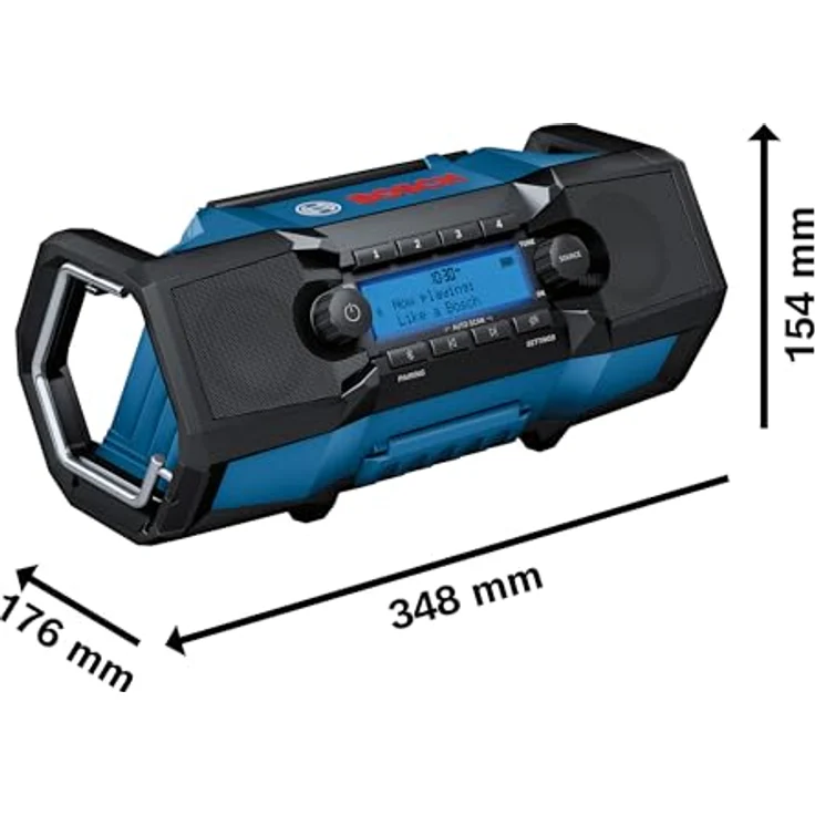 Bosch PRO 18V System Akku-Radio GPB18V-3SC, DAB+, Bluetooth, FM, Multi-Speaker-Sound, tragbar mit Griff und Haken – Bild 5