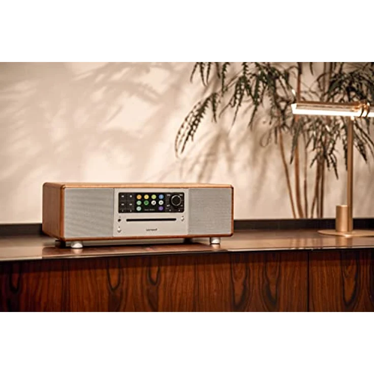 sonoro Prestige Kompaktanlage mit CD Player, Bluetooth und Internetradio (UKW, WLAN, DAB Plus, Spotify, Amazon, Deezer) Walnuss – Bild 2