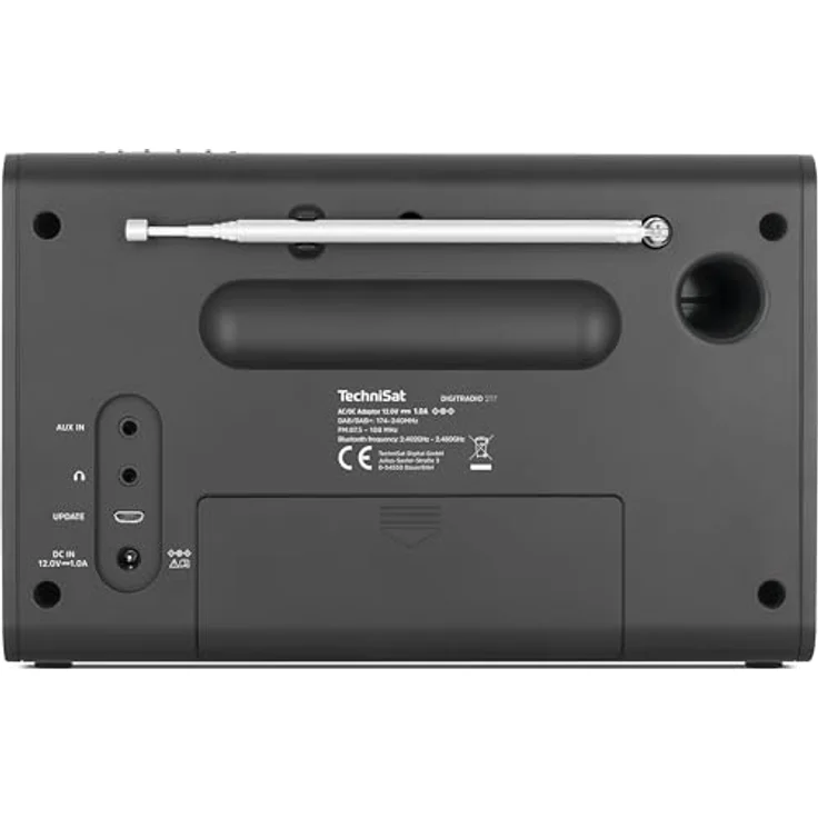 TechniSat DIGITRADIO 217 – Kompaktes und tragbares DAB+ Digitalradio mit Bluetooth und Farbdisplay, schwarz – Bild 2