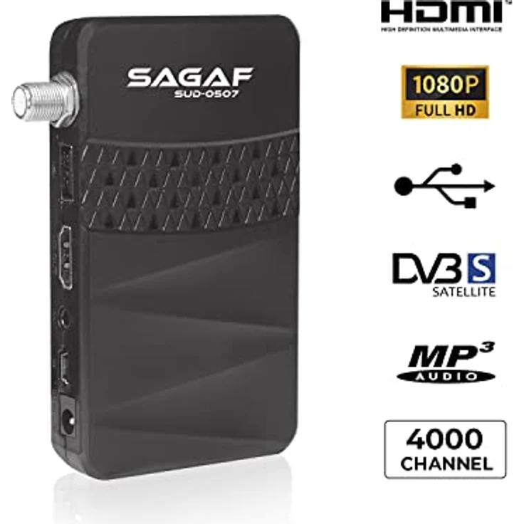 LEYF & Sagaf SUD-0507 Mini Sat Receiver DVB-S2 Full HD 1080p Digital Receiver (HDTV, Scart, USB) – Bild 2