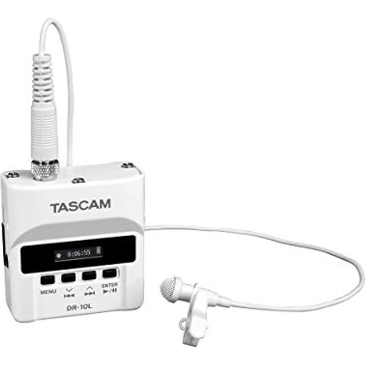 Tascam DR-10L-LW Digitaler Audiorekorder mit Lavalier-Mikrofon, Weiß - Preisvergleich – Bild 2