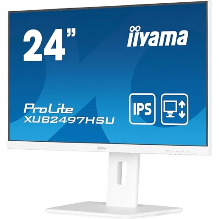iiyama Prolite XUB2497HSU-W2 60,5cm 23,8" IPS LED-Monitor Full-HD 100Hz HDMI DP USB2.0 Slim-Line Höhenverstellung Pivot Adaptive Sync weiß – Bild 3