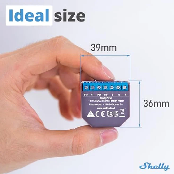 Shelly EM, 2-Kanal WLAN Energiemessgerät – Bild 2