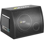 ETON Move M10-300A Aktiv Subwoofer, 25 cm mit integriertem Verstärker, strapazierfähiger Teppich, schwarz