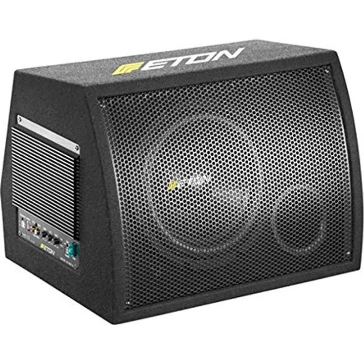 ETON Move M10-300A Aktiv Subwoofer, 25 cm mit integriertem Verstärker, strapazierfähiger Teppich, schwarz