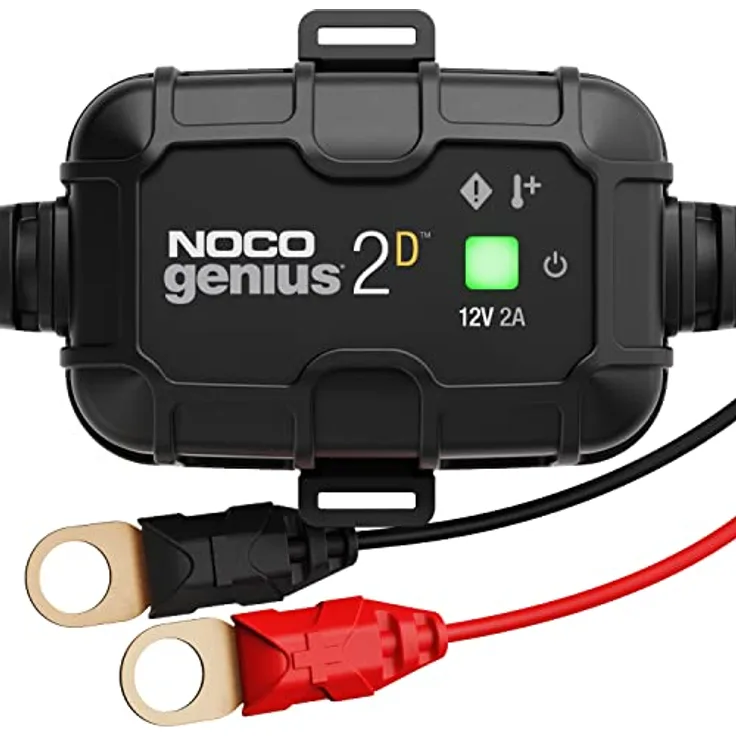 NOCO GENIUS2DEU Automatikladegerät 12V 2A, kompaktes und intelligentes Ladegerät für Blei-Säure-Batterien, IP65 Schutz