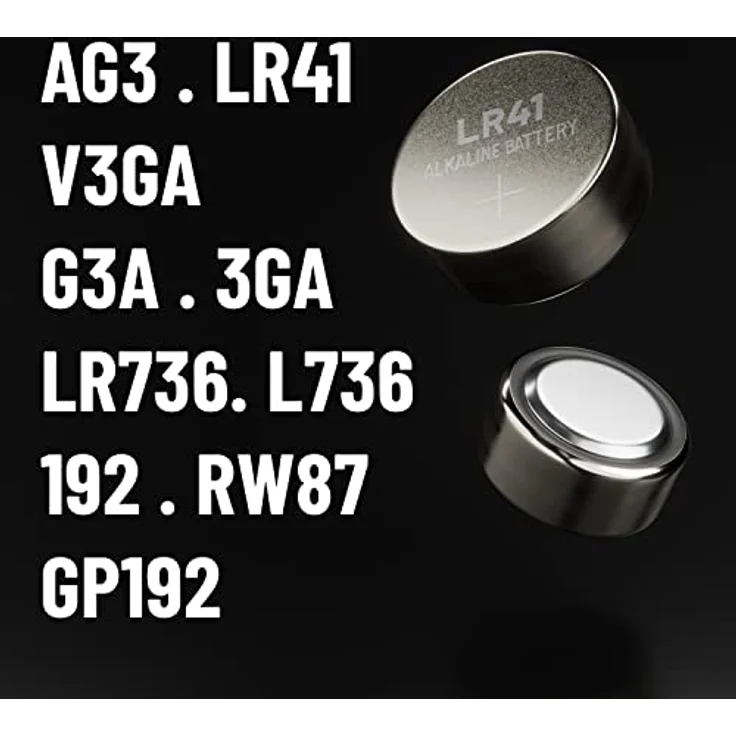 ABSINA AG3 LR41 Knopfzelle 10er Pack - 1,5V Alkaline Knopfzellen auslaufsicher & mit Langer Haltbarkeit - LR736 / L736 / G3 / G3A / 3GA / 192 / GP192 / V3GA / RW87 - Knopfbatterien Batterien Batterie – Bild 5