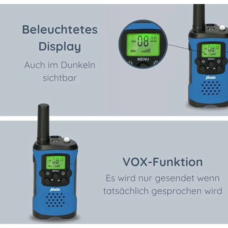Alecto Walkie Talkie FR-175, (Set) mit 7 km Reichweite und Taschenlampe – Bild 7