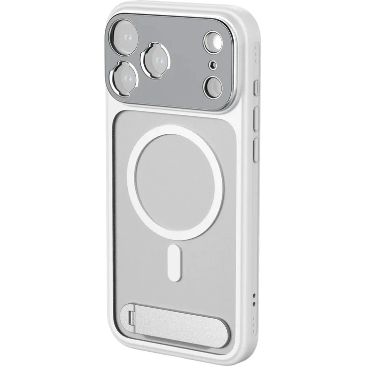SmallRig FilMov Hülle für iPhone 17 Pro Max, Leichte Fotografie-Handyhülle mit Magneten und integriertem Ständer, Weiss