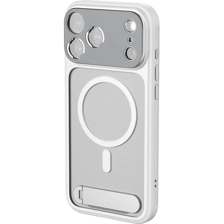 SmallRig FilMov Hülle für iPhone 17 Pro Max, Leichte Fotografie-Handyhülle mit Magneten und integriertem Ständer, Weiss