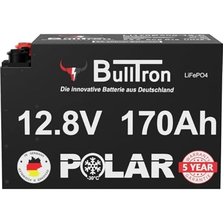 BullTron LI170B200-12-P, 170Ah LiFePO4 Akku mit Smart BMS, Bluetooth App und Heizung, IP65, 12.8V – Bild 1