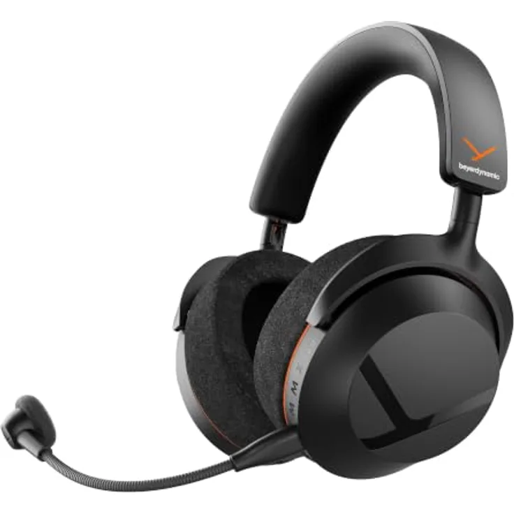 BEYERDYNAMIC MMX 100 SW, Over-ear Gaming Headset mit 80+ Stunden Akkulaufzeit, Bluetooth und abnehmbarem META VOICE-Mikrofon, Schwarz