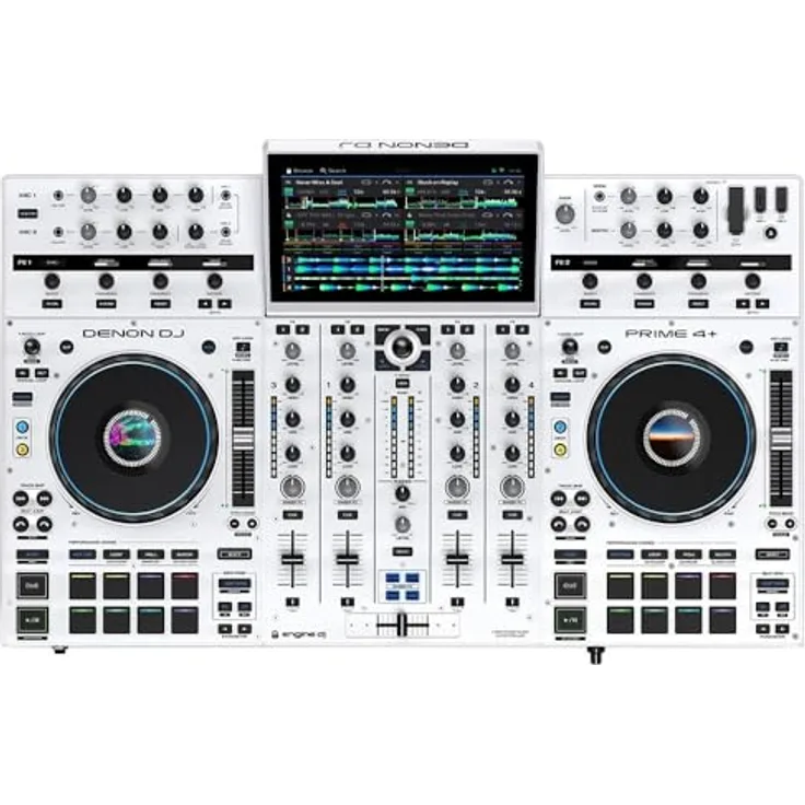 Denon DJ DJ Prime 4+ Limited White Edition - DJ Mixing Station