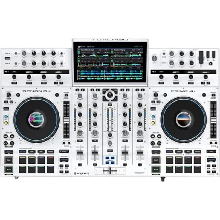 Denon DJ DJ Prime 4+ Limited White Edition - DJ Mixing Station – Bild 1