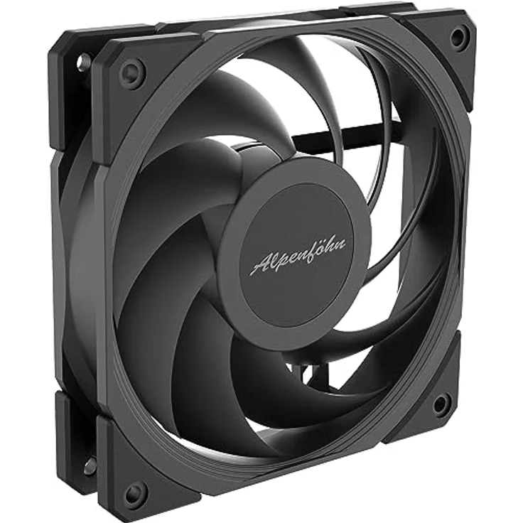 Alpenföhn 120 Jetstream PWM-Lüfter - schwarz, besonders leise mit max. 1.600 U/min bei 22,8 dB(A) – Bild 2