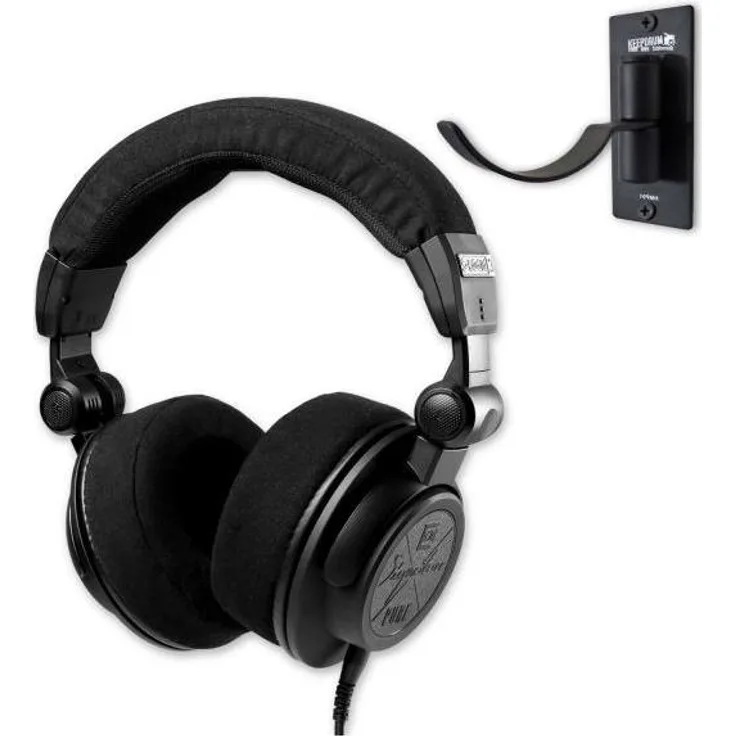 Ultrasone Signature Pure, Kopfhörer mit aktiver Geräuschunterdrückung und schwenkbarem Wandhalter, schwarz