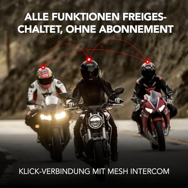 Sena 50S Dual Sound by Harman Kardon, Mesh-Kommunikationssystem mit Premium-Sound, schnelles Laden und Sprachsteuerung, schwarz – Bild 2