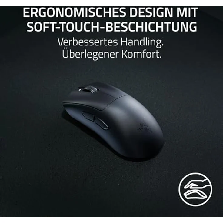 Razer DeathAdder V3 Pro + HyperPolling Wireless-Adapter - Ultra leichte E-Sport-Maus mit echten 8K Hz kabelloser Abtastrate (63 gr, Optischer Focus Pro 30K, Optische Switches 3. Gen) Schwarz – Bild 3
