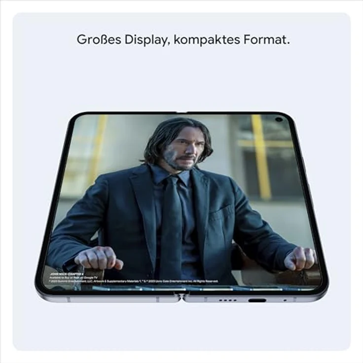 Google Pixel 10 Pro Fold, Falt-Smartphone mit 256GB, Dreifach-Kamera, IP68, über 24 Stunden Akkulaufzeit, Moonstone – Bild 4