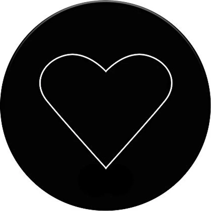 PopSockets - Ausziehbarer (Nicht Austauschbarer) Sockel und Griff für Smartphone und Tablet - White Heart Black – Bild 4