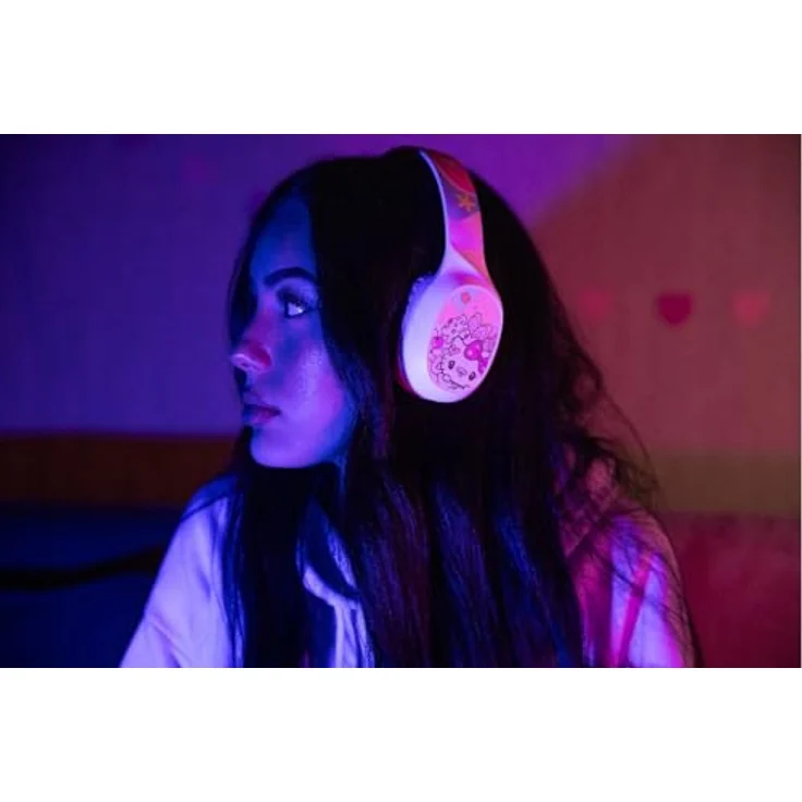 Konix Hello Kitty Kopfhörer, Verkabelt & Kabellos, Bluetooth 5.3, Anrufe/Musik, Weiß/Pink – Bild 5