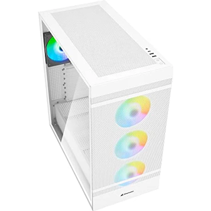 Sharkoon Rebel C50 RGB, ATX PC-Gehäuse, Weiß – Bild 5