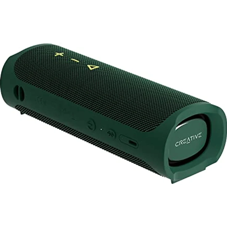 CREATIVE MUVO Go Tragbarer wasserdichter Bluetooth-5.3-Lautsprecher mit bis zu 18 Stunden Akkulaufzeit, wasserdicht gemäß IPX7 und mit starker Bassleistung, kabellose Stereoverbindung (Grün) – Bild 1