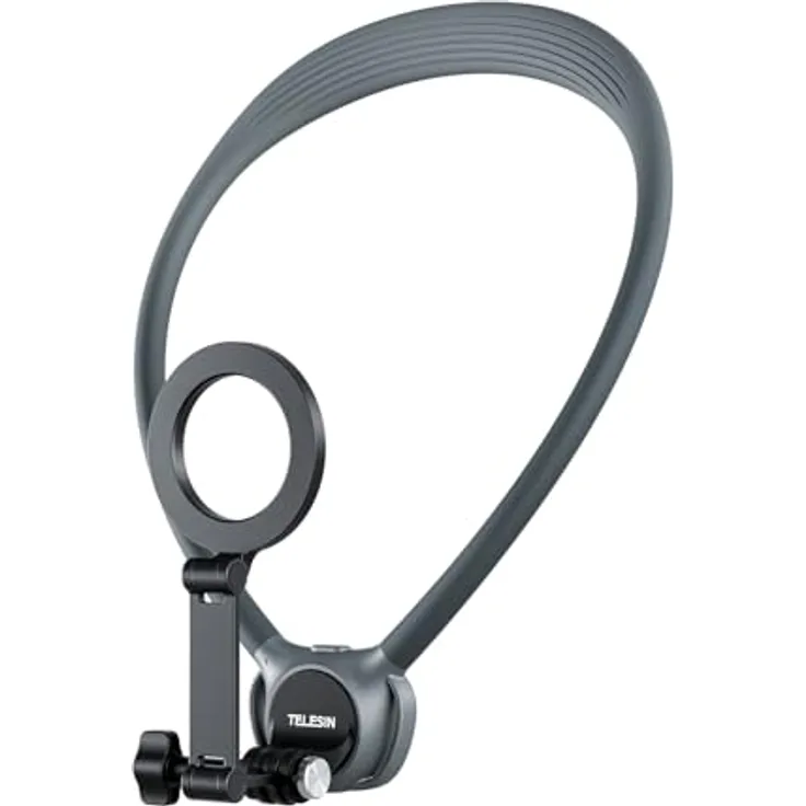 TELESIN Hals-Halterungs-Kombi-Set, magnetische Handyhalterung für iPhone & Android, 2-in-1 Brustgurt, freihändiger POV-Video-Handy-Ständer mit starke magnetische Adsorption und Rotationsfunktion