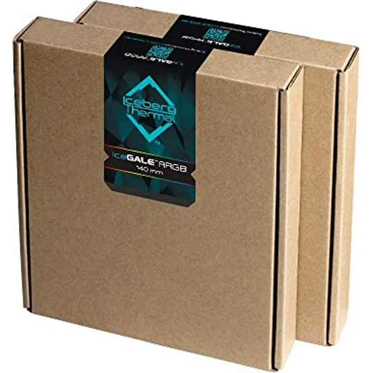 Iceberg Thermal IceGALE Adressable RGB 140 mm PWM Dual Kugellager ARGB Gehäuselüfter 2er-Pack, Schwarz – Bild 5