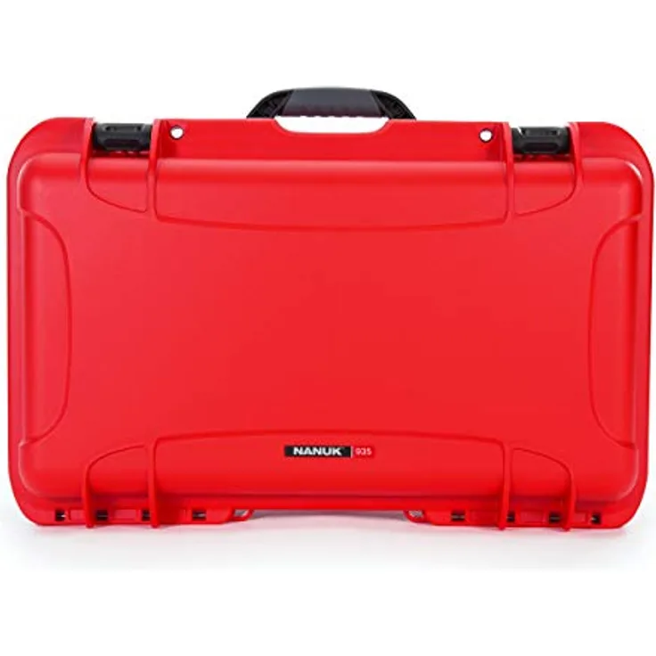 Nanuk 935 Wasserdichter Hartschalenkoffer leer - Mit Rädern - Rot, PowerClaw Verriegelungssystem, Wasserdichte Dichtung, Schlagfester NK-7-Kunststoff