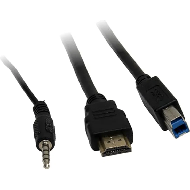 Intertech KVM Switch AS-21HUS, 2-Port Desktop Switch mit 4K@60Hz Auflösung, Schwarz – Bild 3