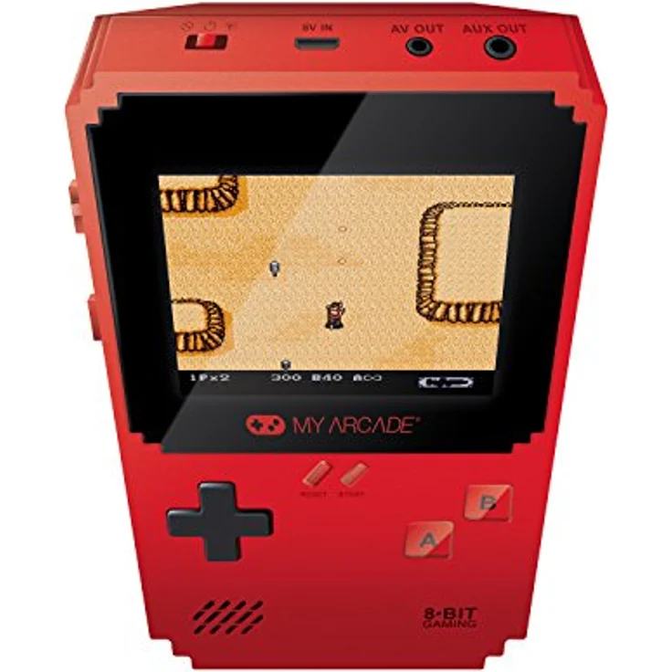 Atari Pixel Classic Retro Konsole, Handheld-Spielsystem mit 300 integrierten Spielen, rot – Bild 2