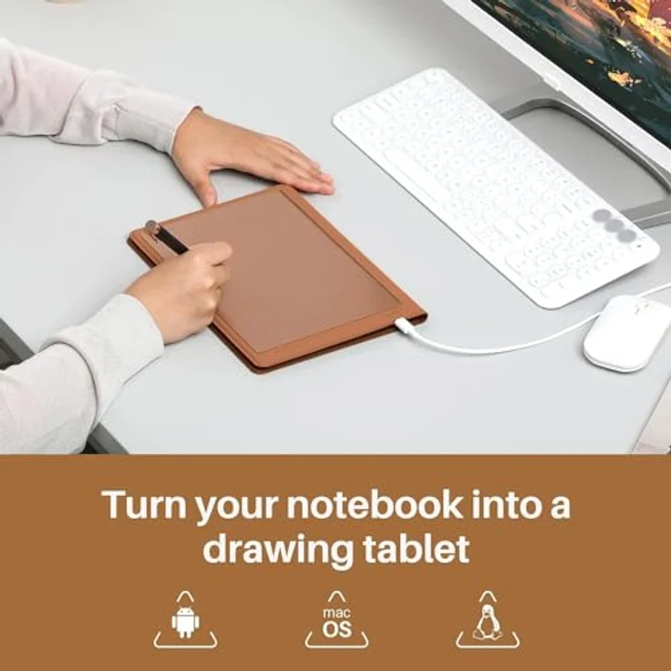 Huion Note X10, Grafiktablett mit echtem Papier, 5080 lpi, Bronze – Bild 6